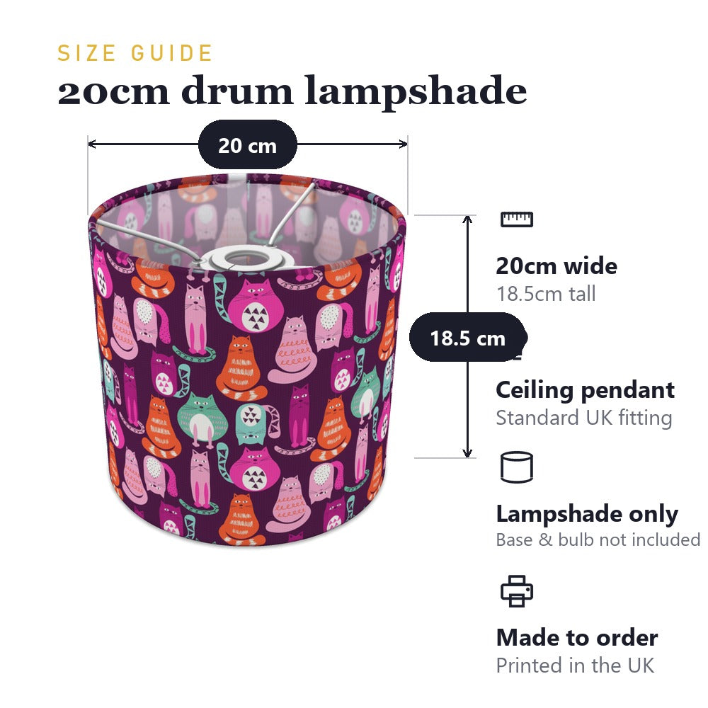 Whimsical Cats lampshade