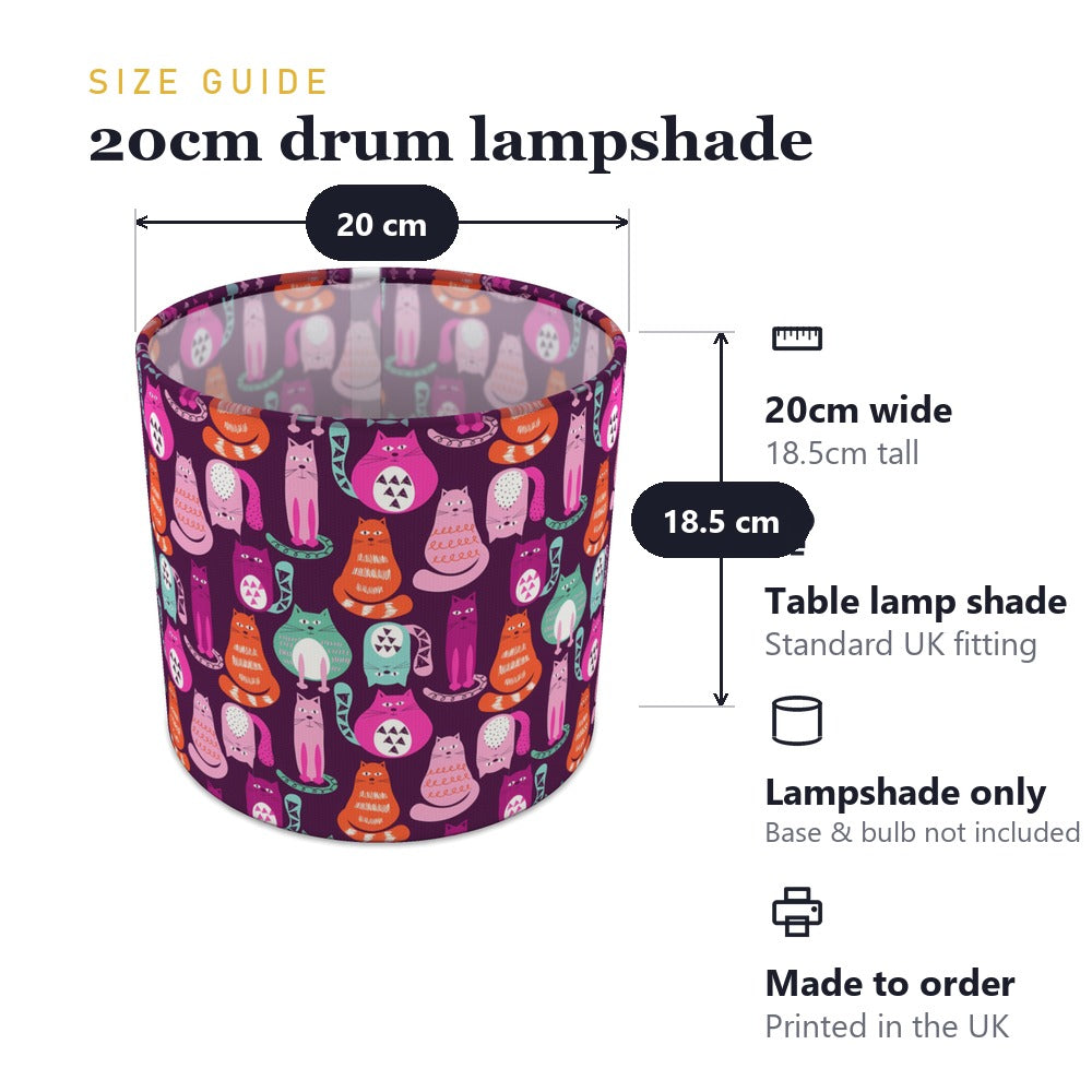 Whimsical Cats lampshade