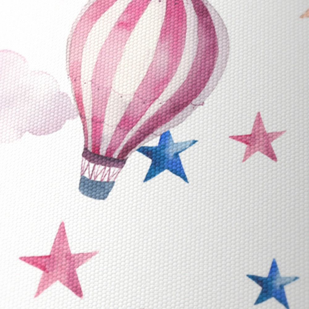 Pink Hot Air Balloon and Stars lampshade