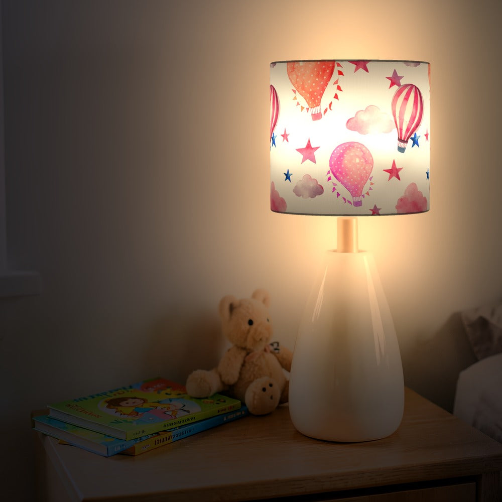 Pink Hot Air Balloon and Stars lampshade