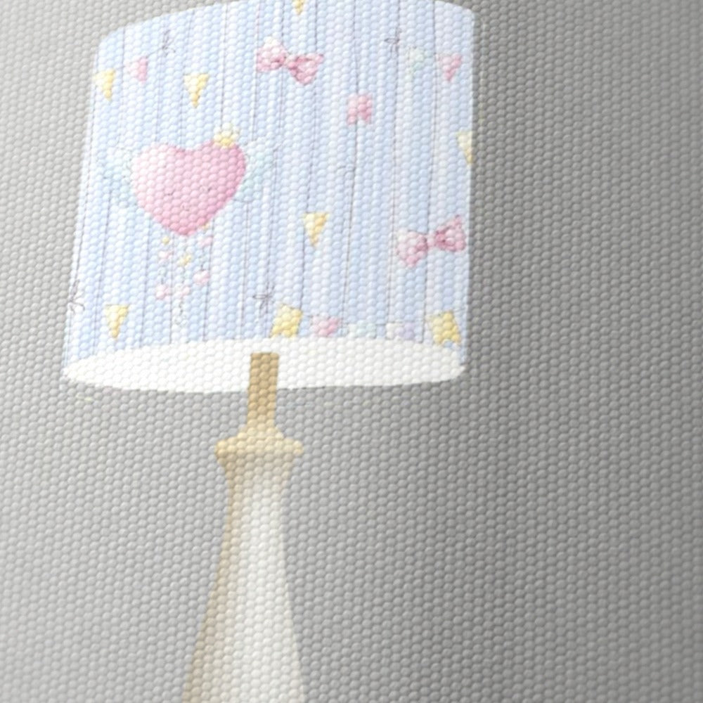 Pink Heart and Bunting lampshade