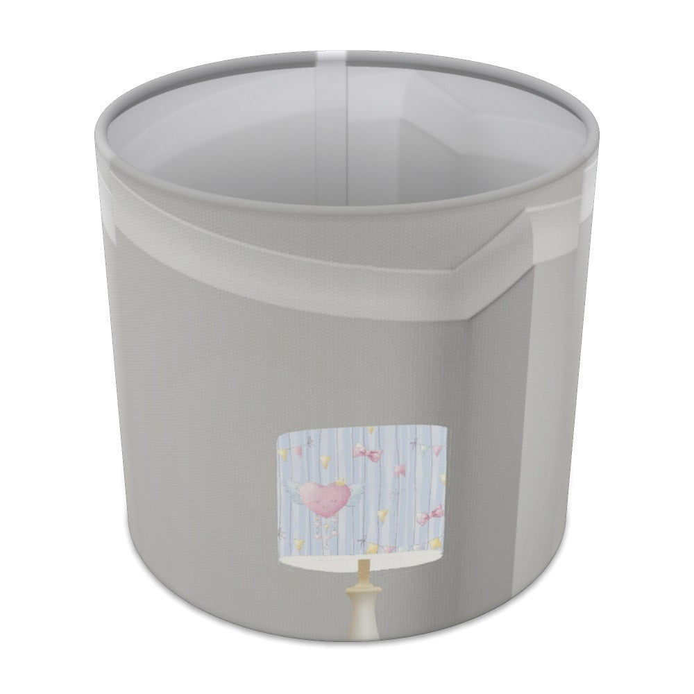 Pink Heart and Bunting lampshade - 20cm Table