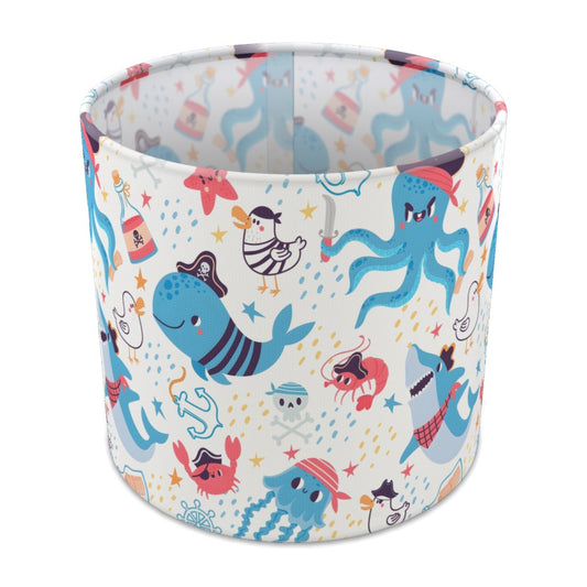 Pirate Shark and Sea Creatures lampshade - 20cm Table