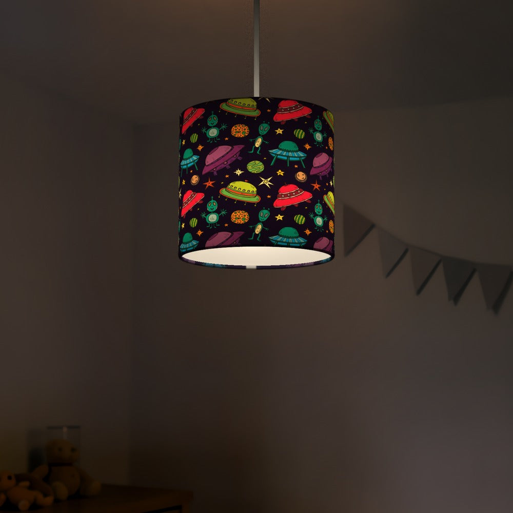 Colorful Space Alien Theme lampshade
