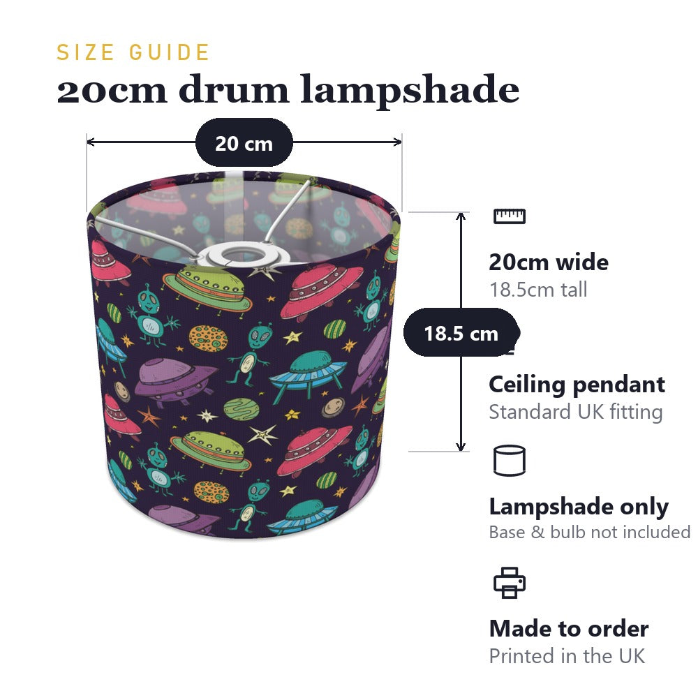 Colorful Space Alien Theme lampshade