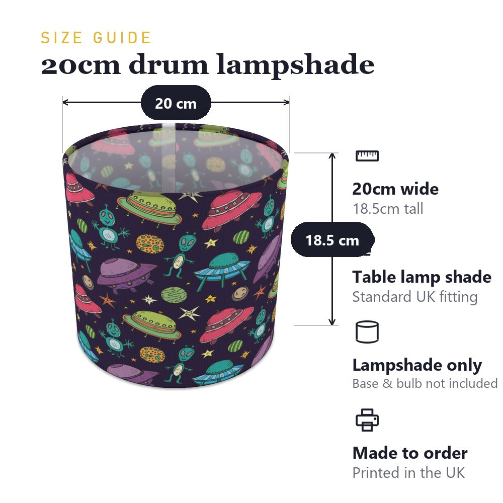 Colorful Space Alien Theme lampshade