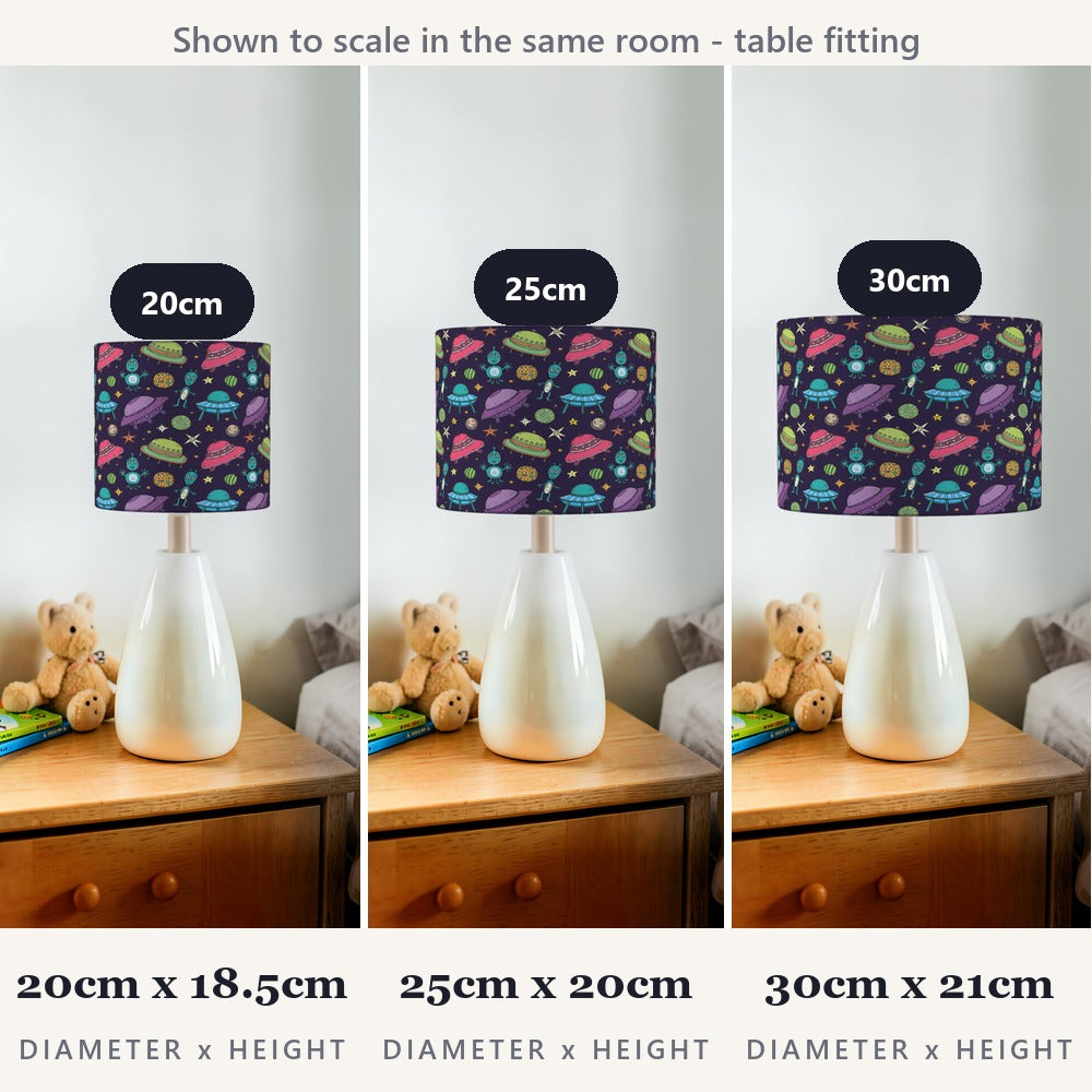 Colorful Space Alien Theme lampshade