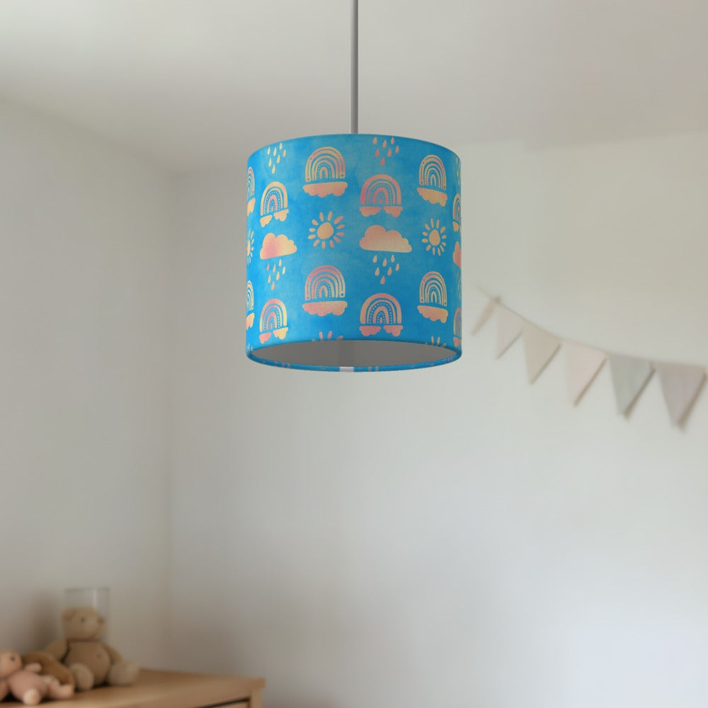 Gold Rainbow Blue Pattern lampshade