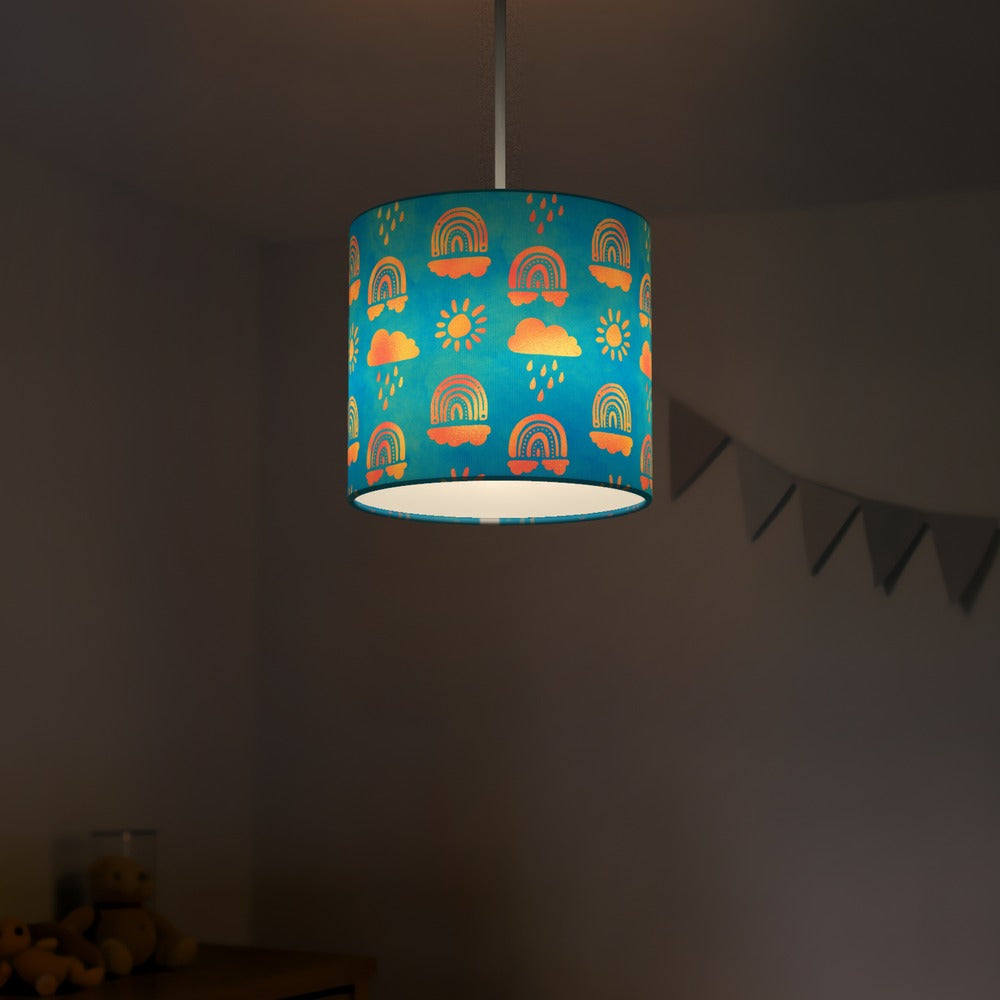 Gold Rainbow Blue Pattern lampshade