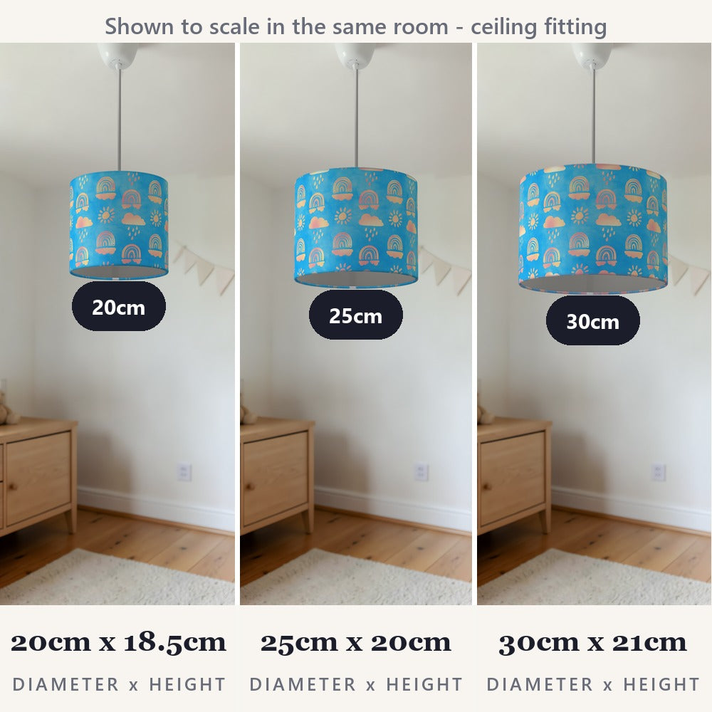 Gold Rainbow Blue Pattern lampshade