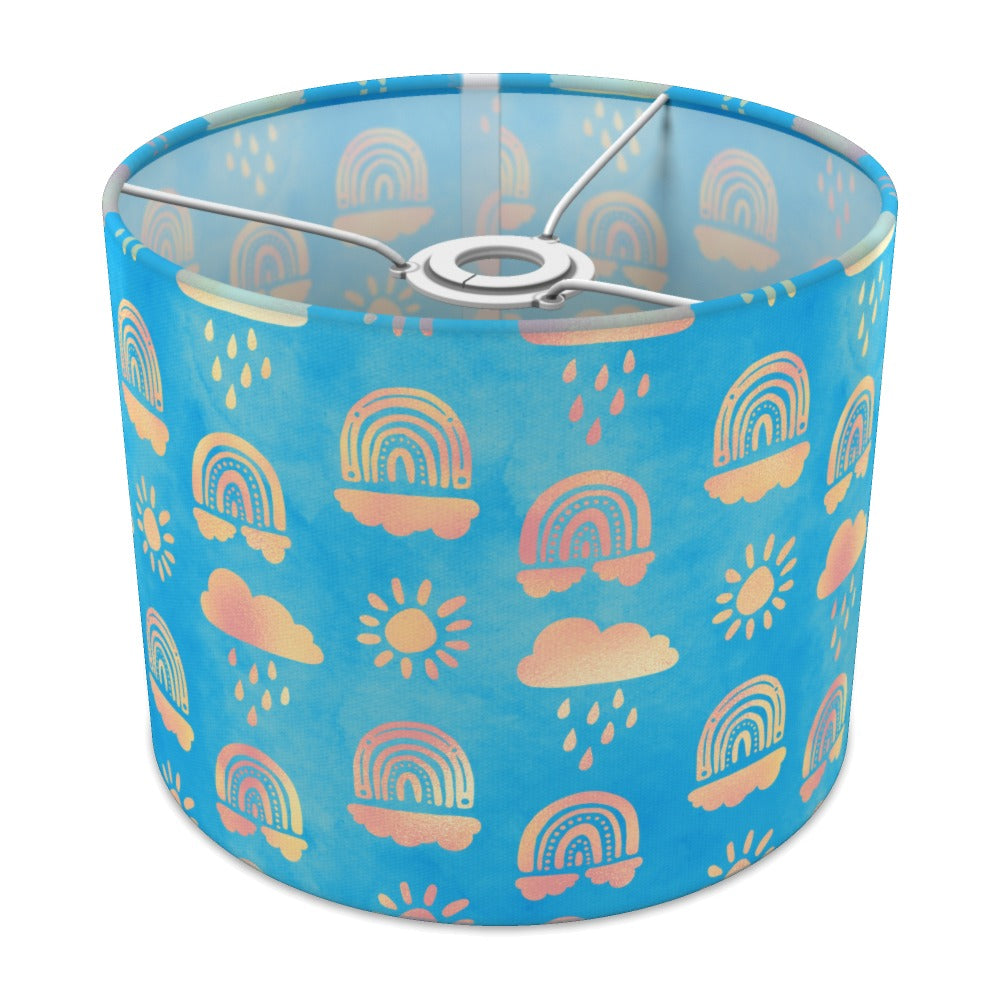 Gold Rainbow Blue Pattern lampshade - 25cm Ceiling