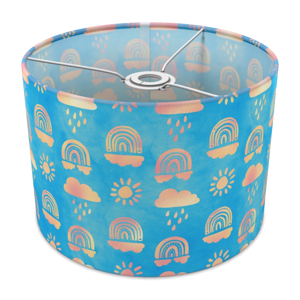 Gold Rainbow Blue Pattern lampshade - 30cm Ceiling