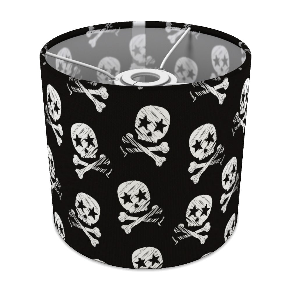 Black Pirate Skull and Crossbones lampshade - 20cm Ceiling