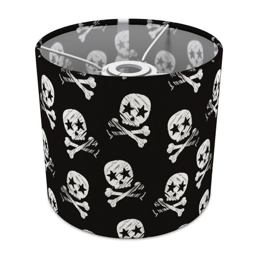 Black Pirate Skull and Crossbones lampshade - 20cm Ceiling