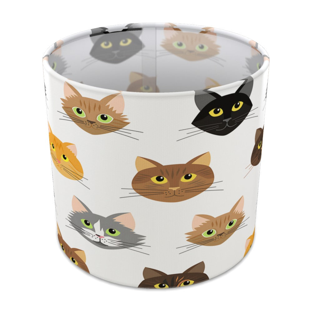 Whimsical Cat Faces lampshade - 20cm Table