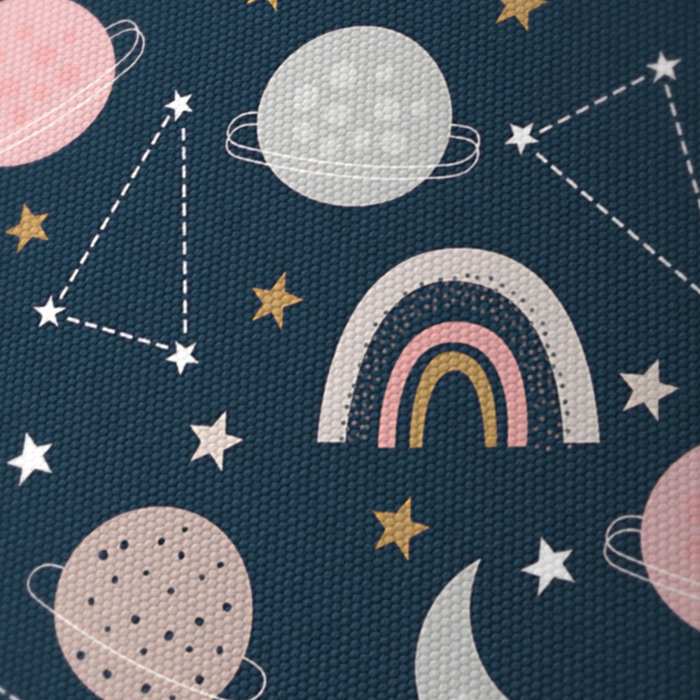 Pink Space Rocket and Rainbow lampshade