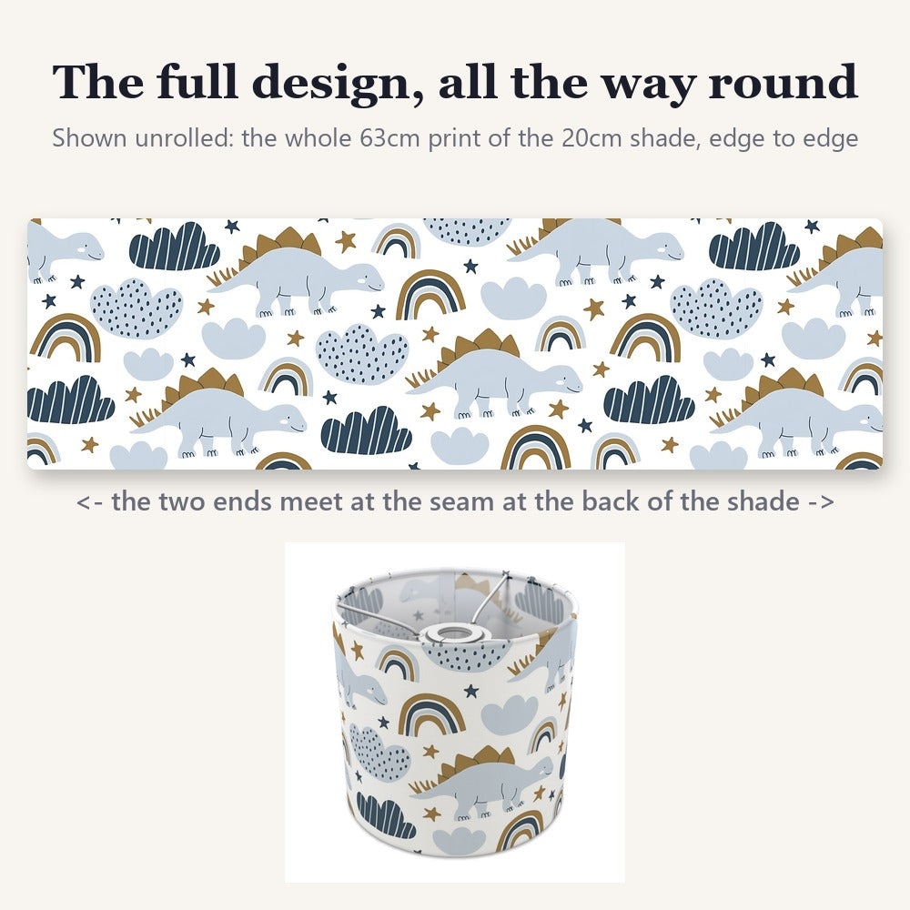 Dino Rainbow Pattern lampshade