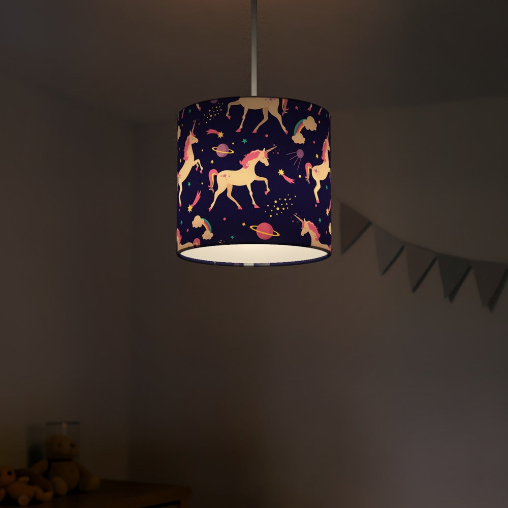 Magical Unicorn and Stars lampshade