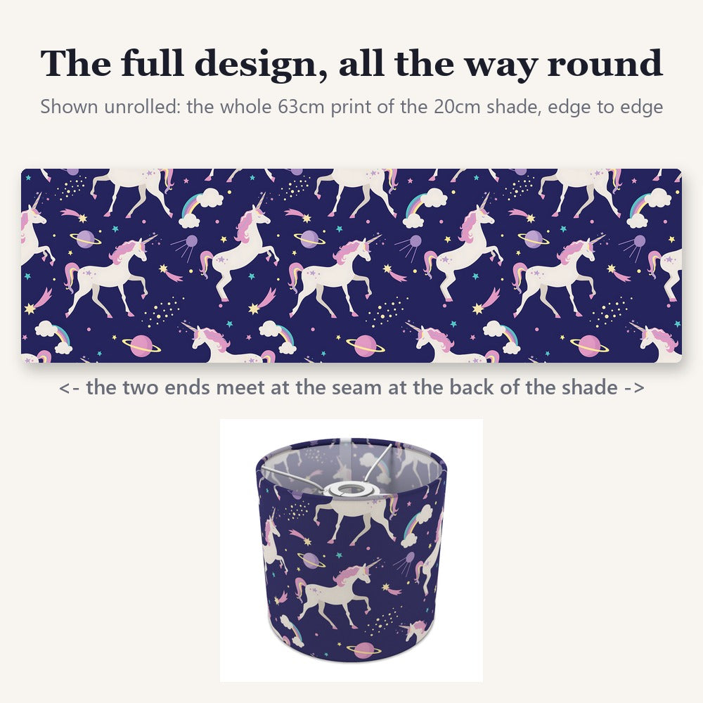 Magical Unicorn and Stars lampshade