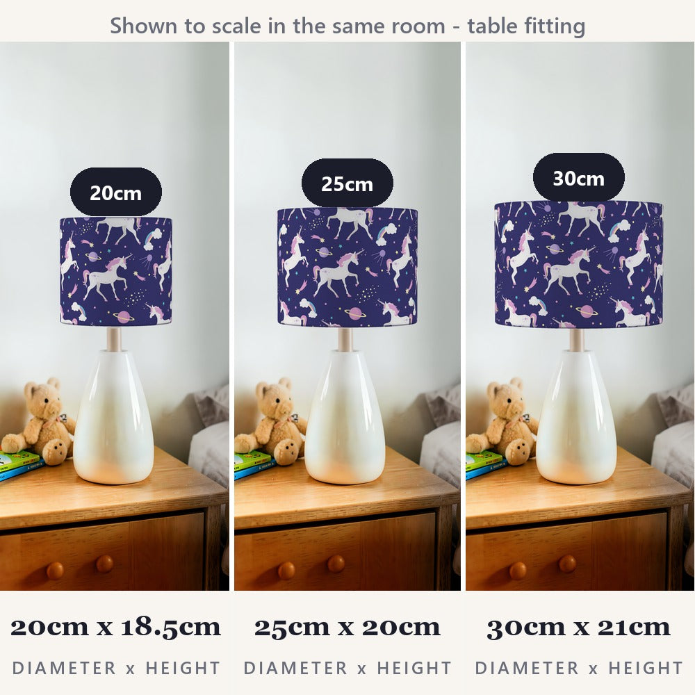 Magical Unicorn and Stars lampshade