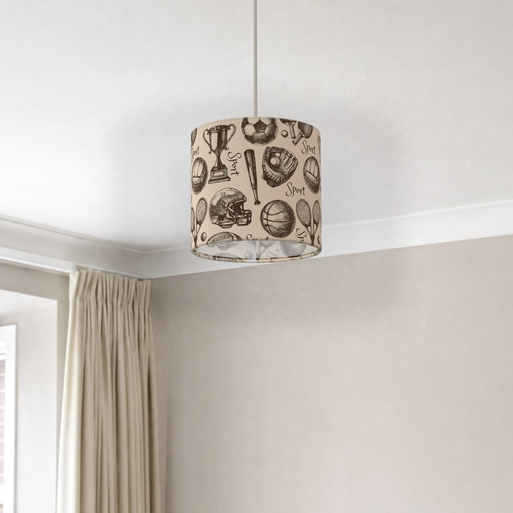 Vintage Sports Theme lampshade