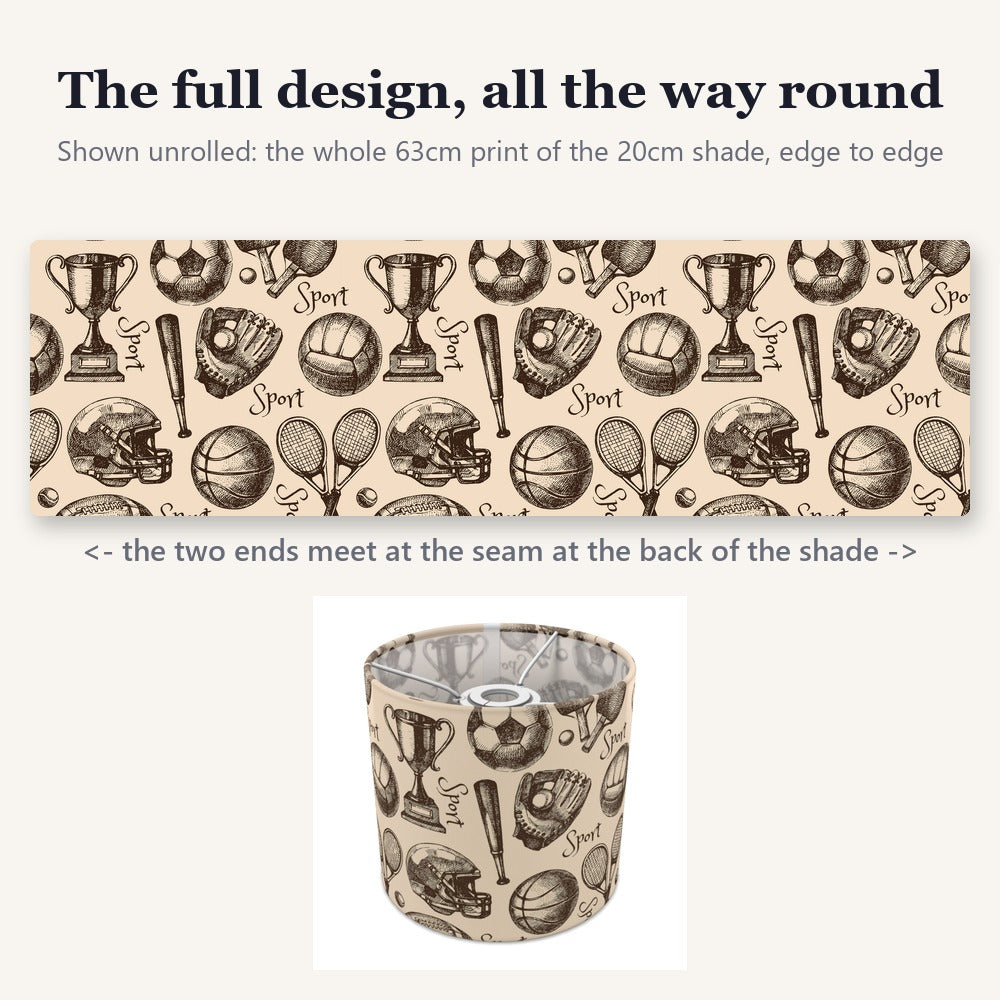 Vintage Sports Theme lampshade