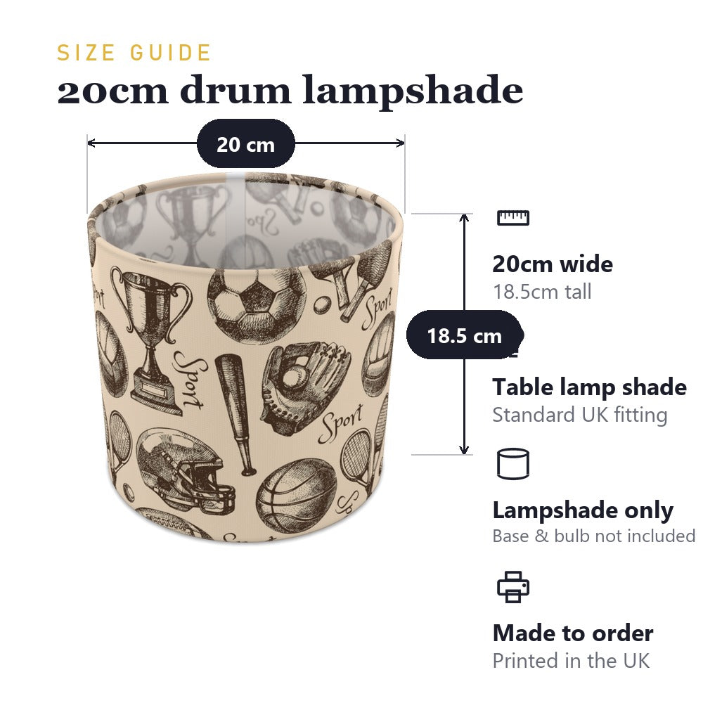 Vintage Sports Theme lampshade