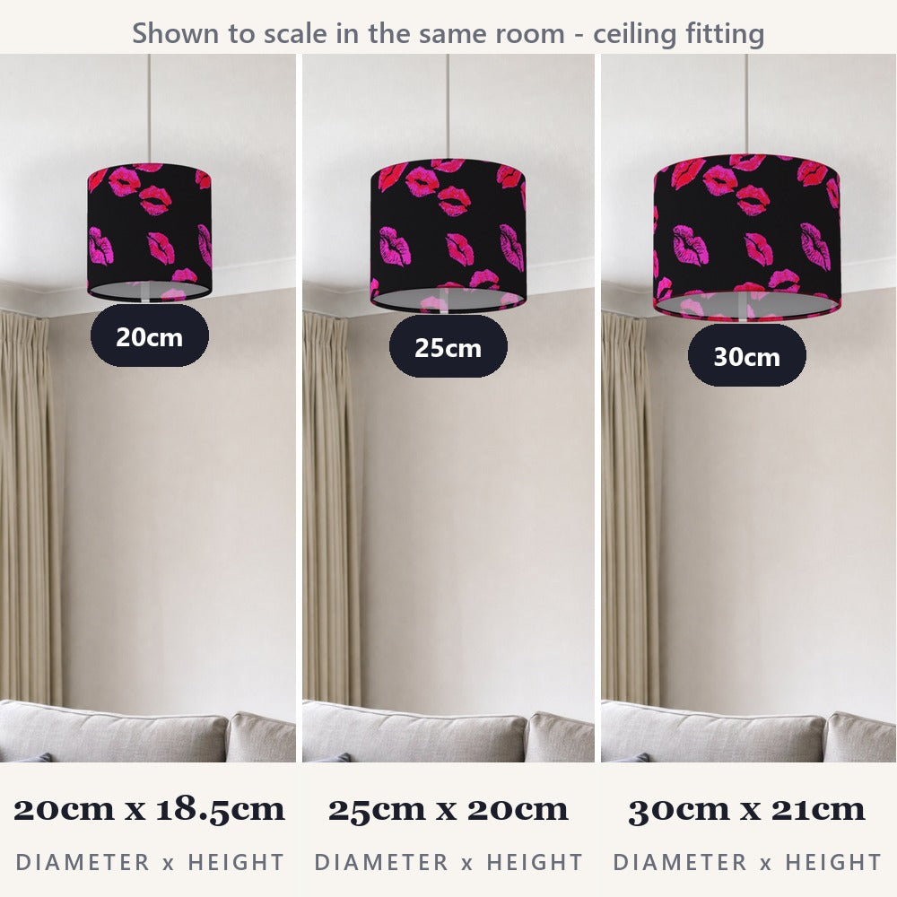Bold Red Lips Pattern lampshade