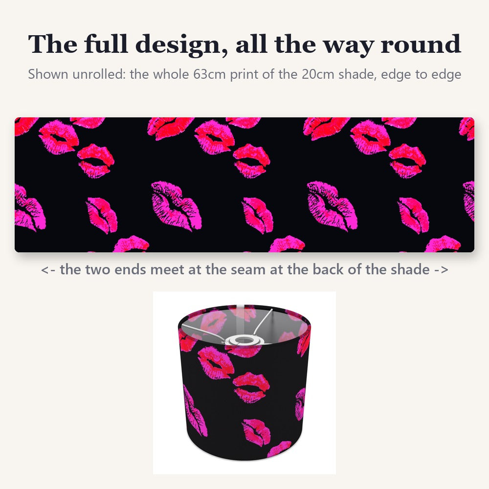 Bold Red Lips Pattern lampshade