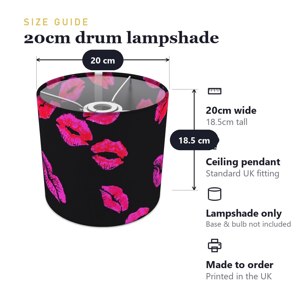 Bold Red Lips Pattern lampshade