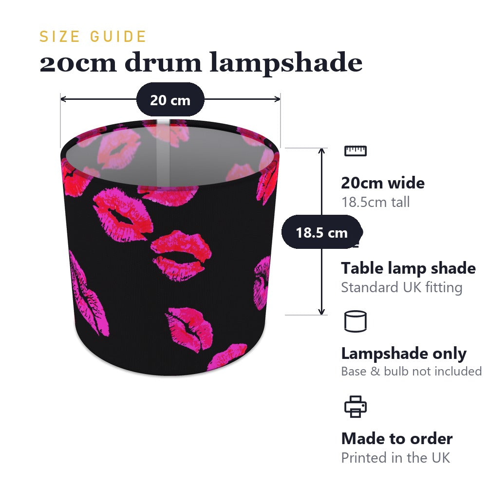 Bold Red Lips Pattern lampshade