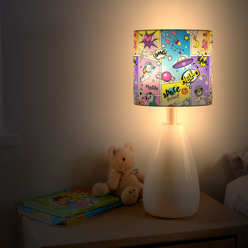 Cartoon Space Adventure lampshade