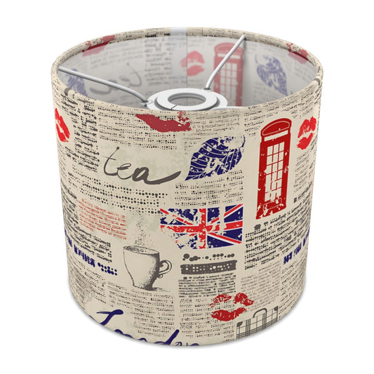Vintage London Newspaper lampshade - 20cm Ceiling
