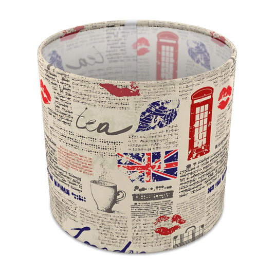Vintage London Newspaper lampshade - 20cm Table