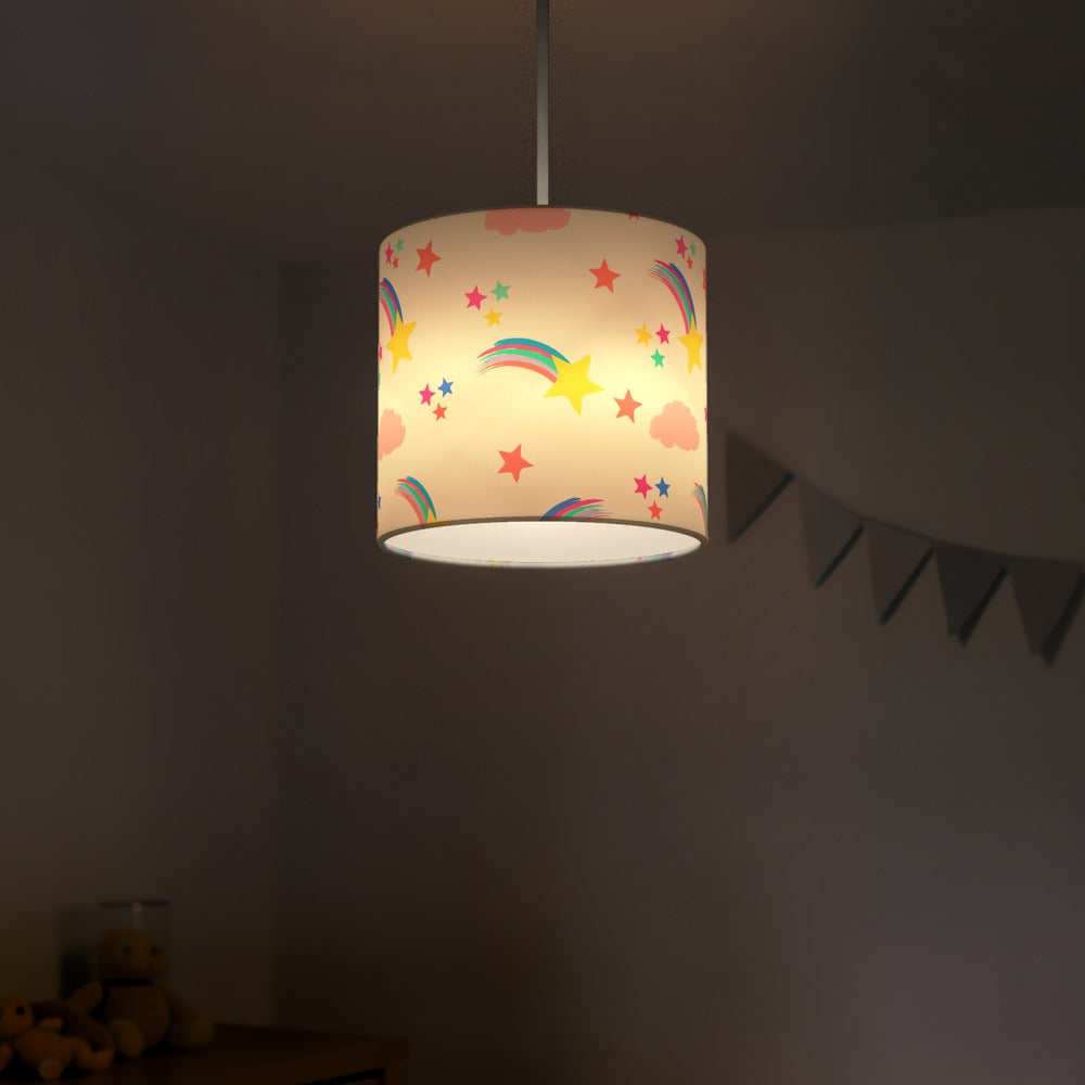Rainbow Shooting Stars lampshade