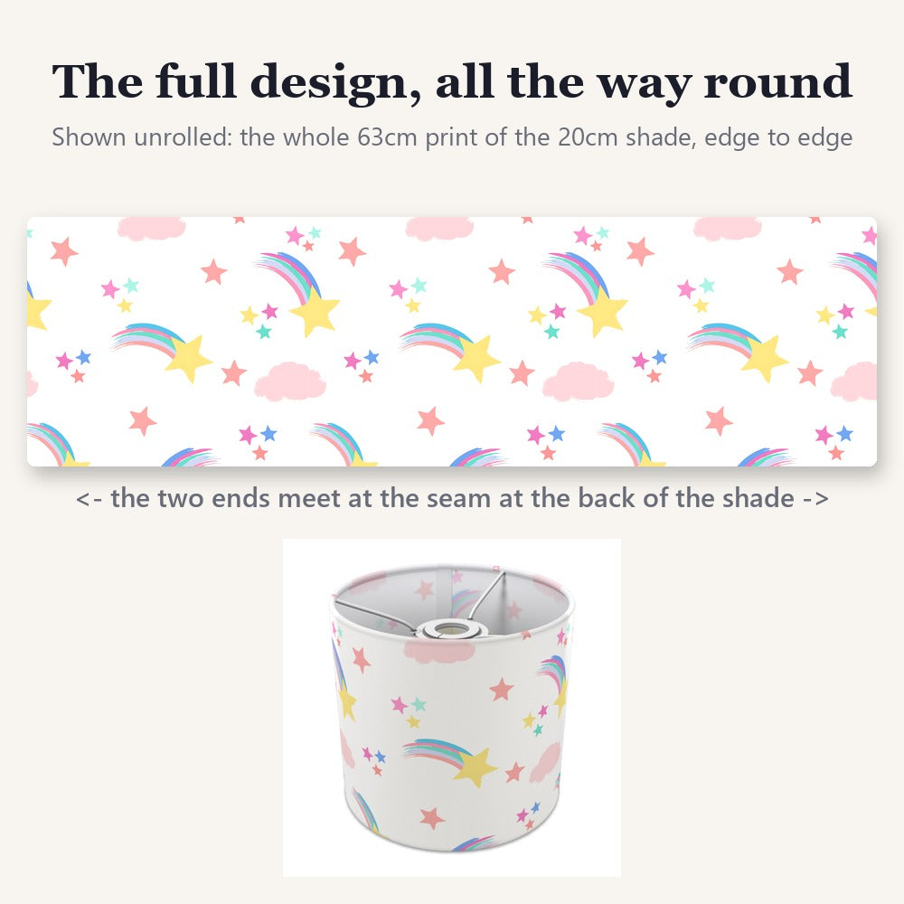 Rainbow Shooting Stars lampshade