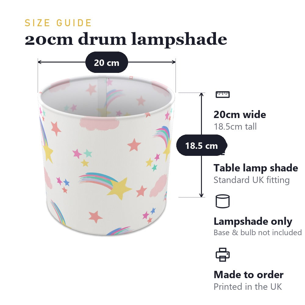 Rainbow Shooting Stars lampshade