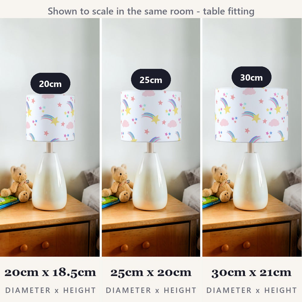 Rainbow Shooting Stars lampshade