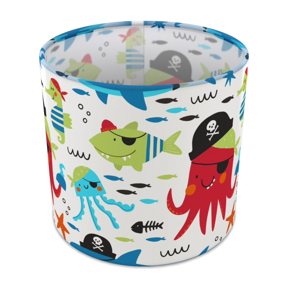 Pirate Adventure Squid and Fish lampshade - 20cm Table