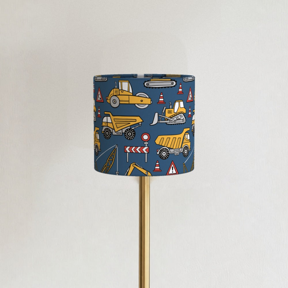 Blue Construction Vehicle lampshade