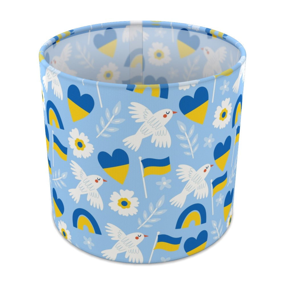 Peaceful Dove and Heart Pattern lampshade - 20cm Table