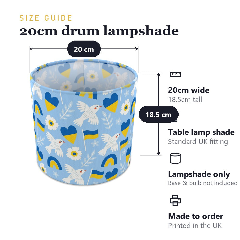 Peaceful Dove and Heart Pattern lampshade