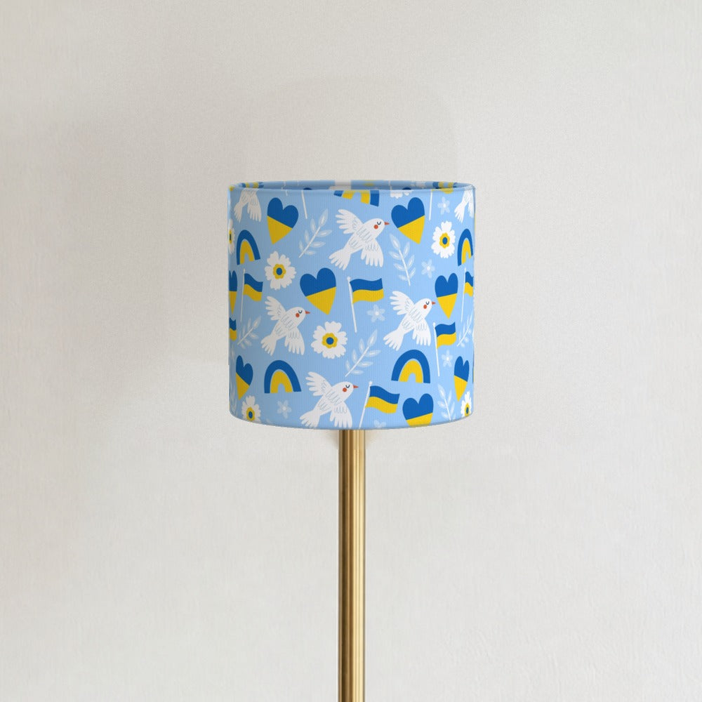 Peaceful Dove and Heart Pattern lampshade