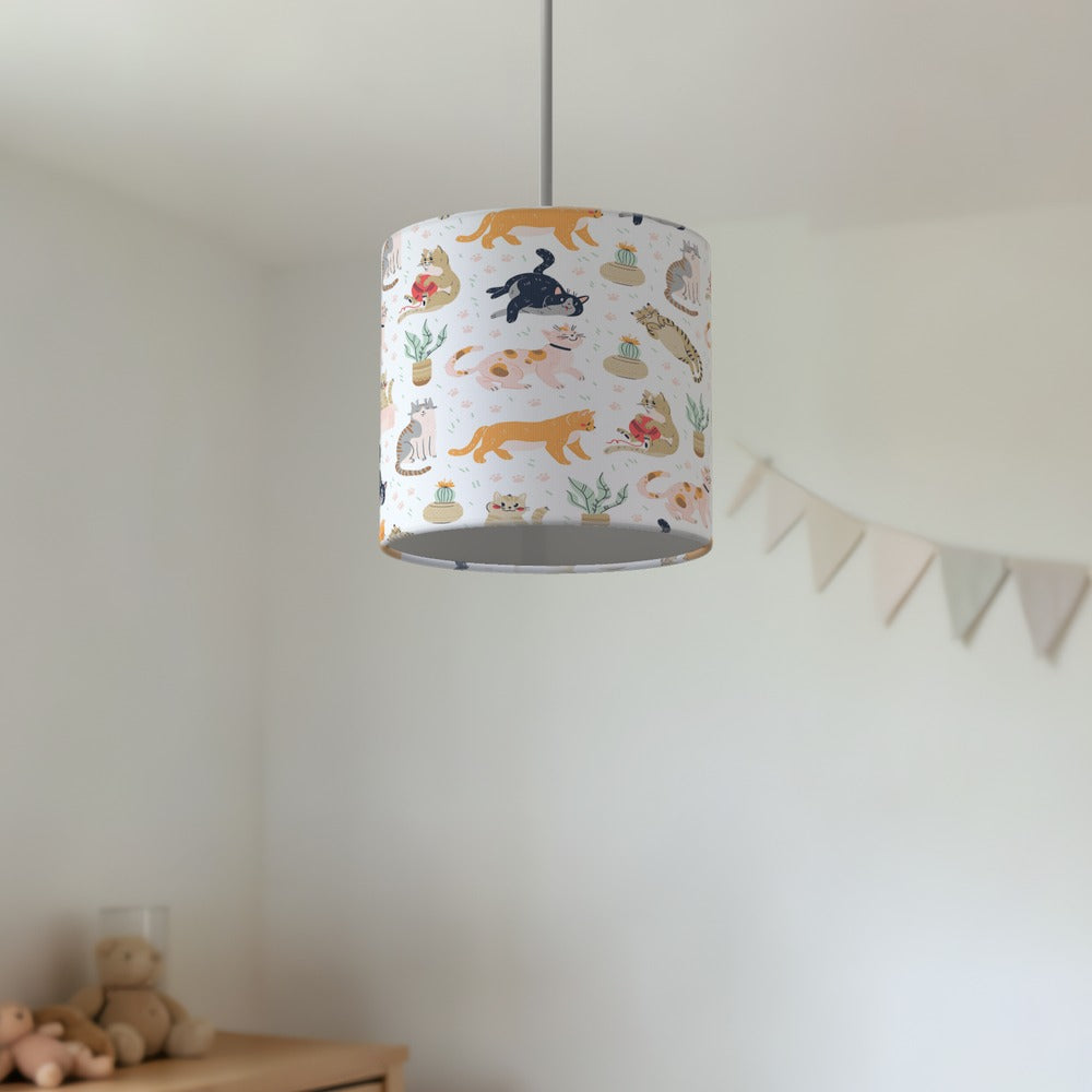 Colorful Cat Pattern lampshade