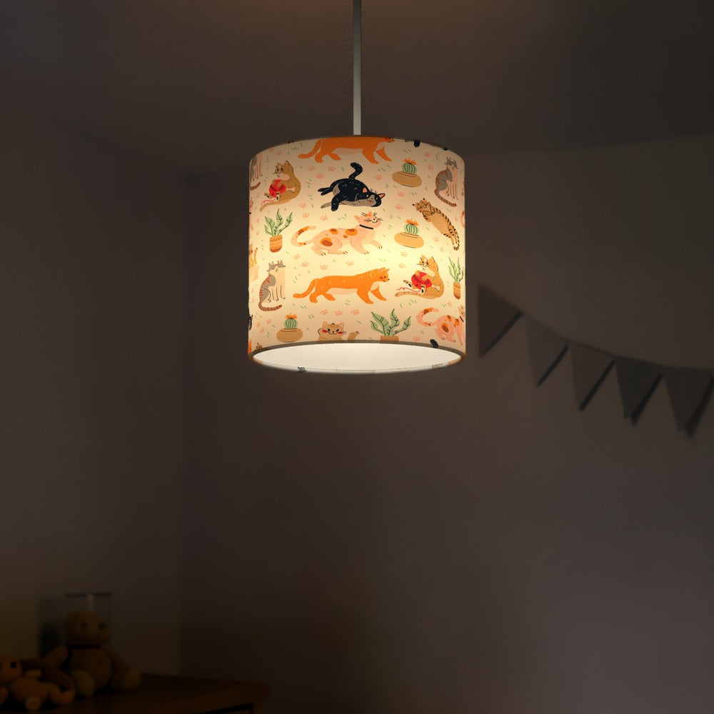 Colorful Cat Pattern lampshade