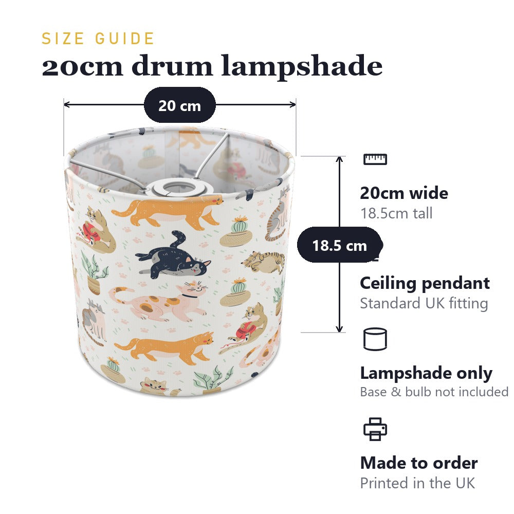 Colorful Cat Pattern lampshade