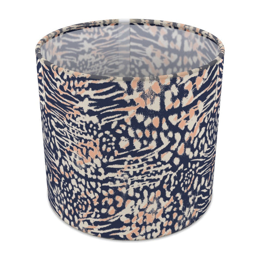 Navy and Peach Animal lampshade - 20cm Table