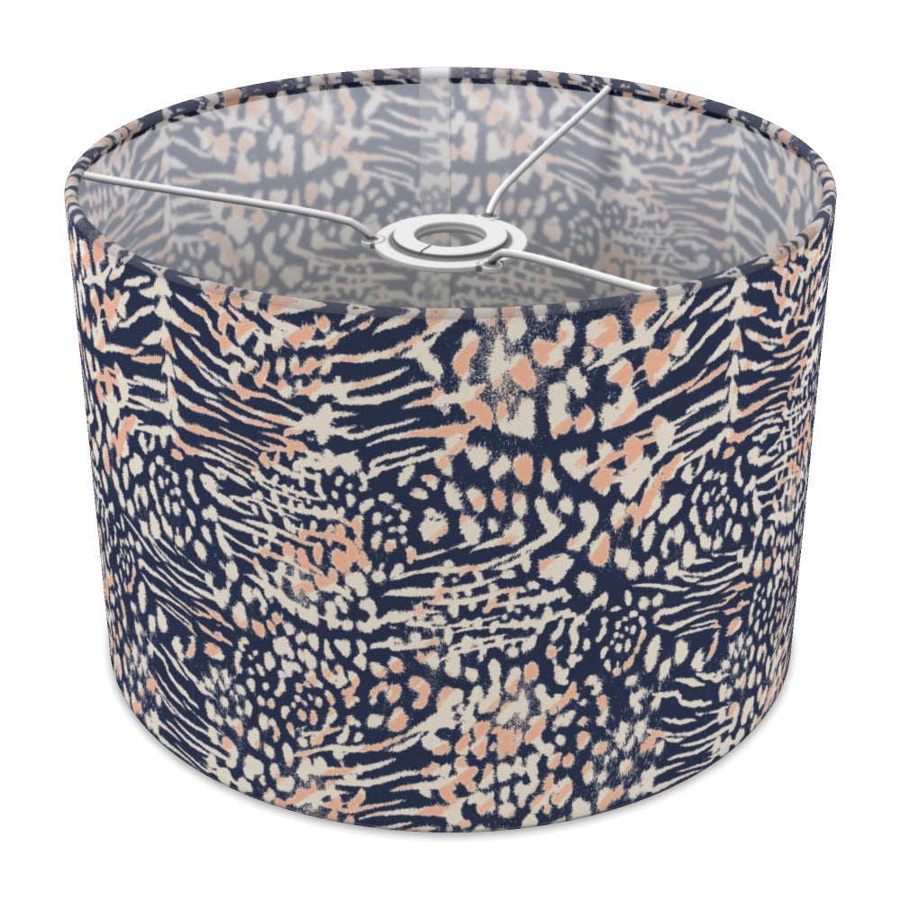 Navy and Peach Animal lampshade - 30cm Ceiling