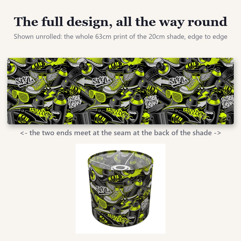 Urban Graffiti Spray lampshade