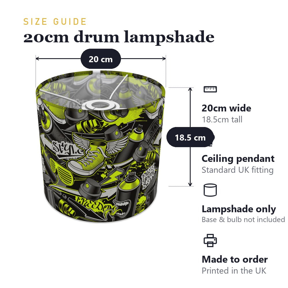 Urban Graffiti Spray lampshade